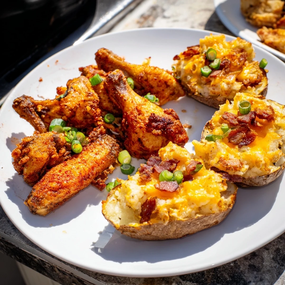This touchdown football tailgate spread features a colorful assortment of game day favorites and fresh veggies.