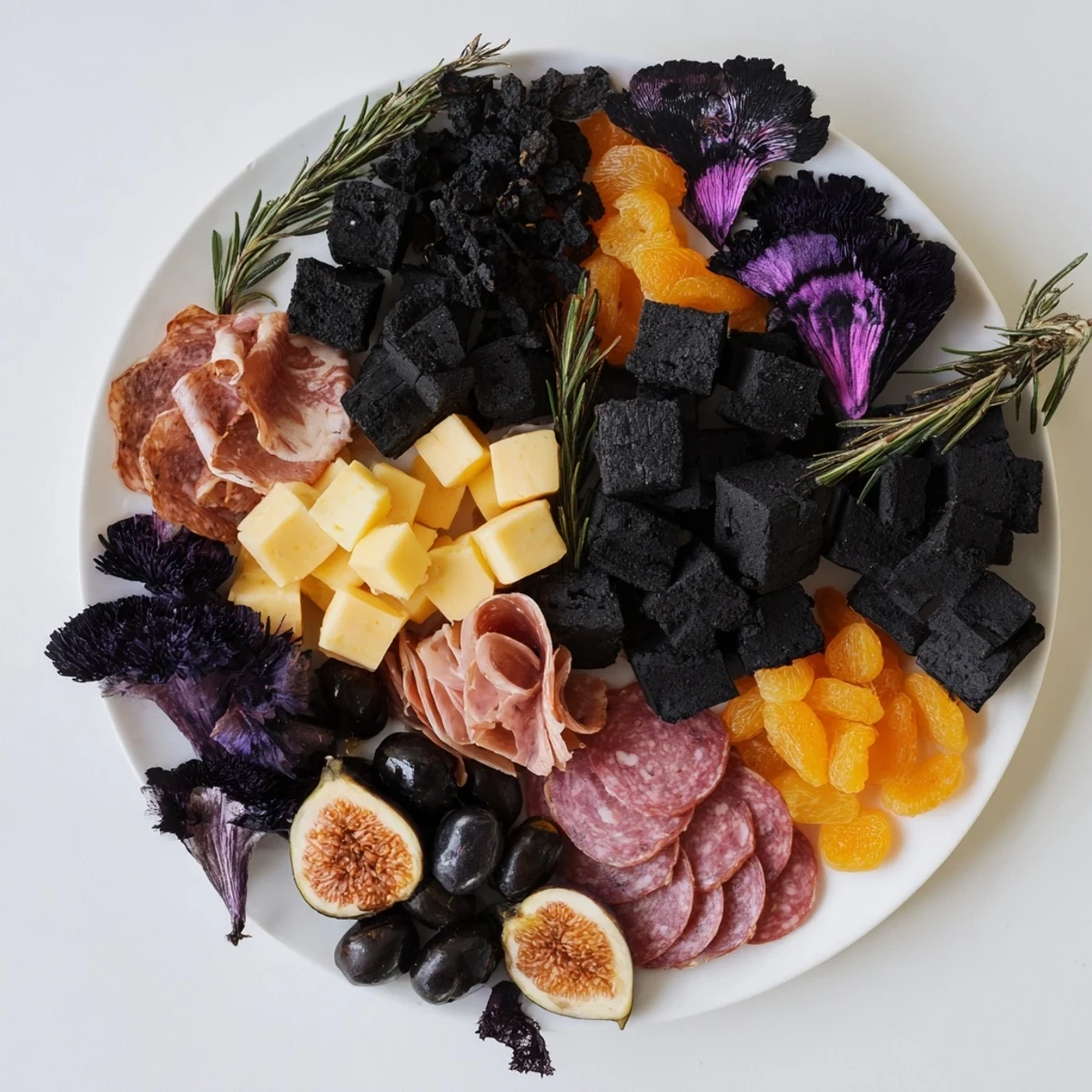 This The Ghostly Outline Halloween Charcuterie Board appetizer features an eerie ghost silhouette with savory ingredients.