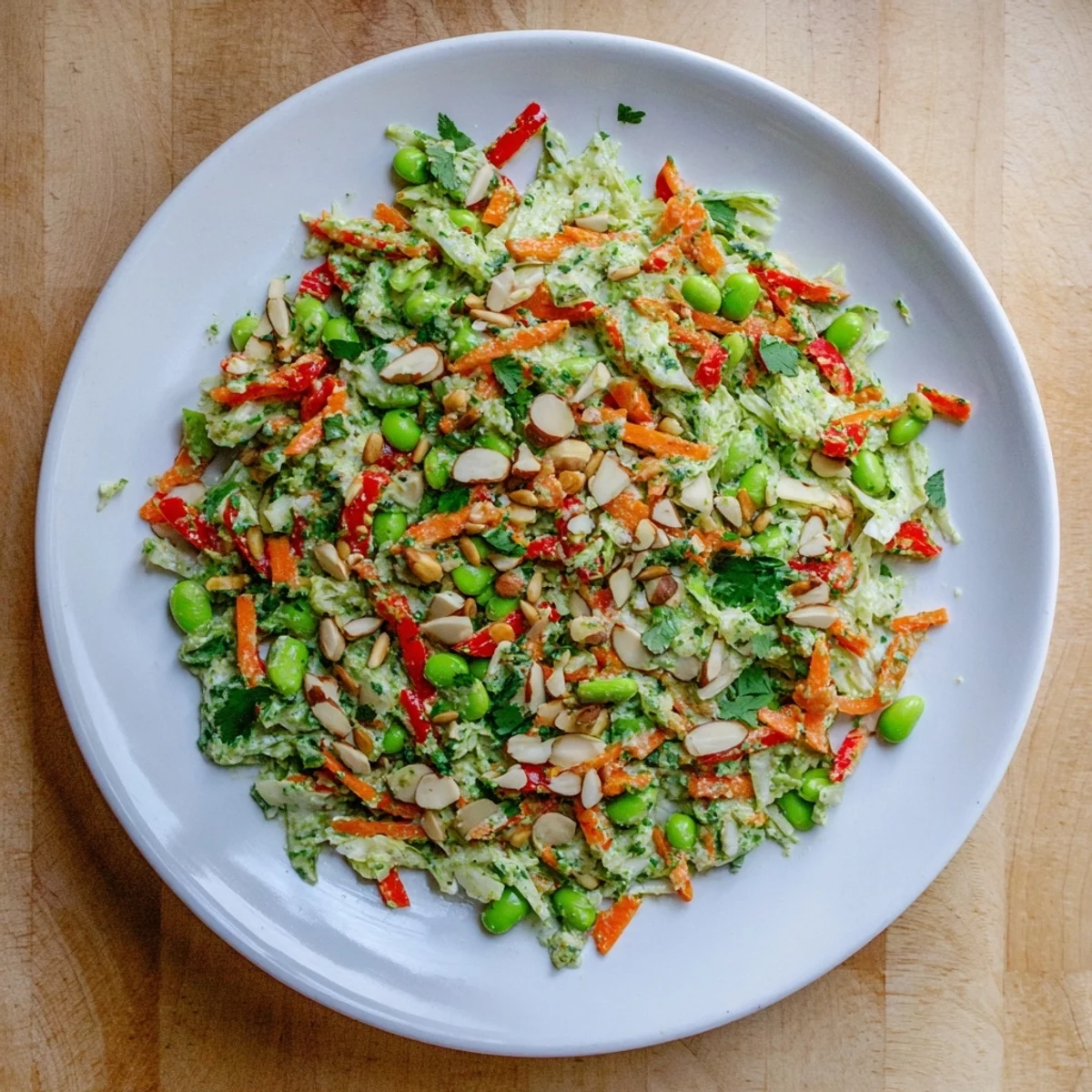 Knackiger Kohl Edamame Salat