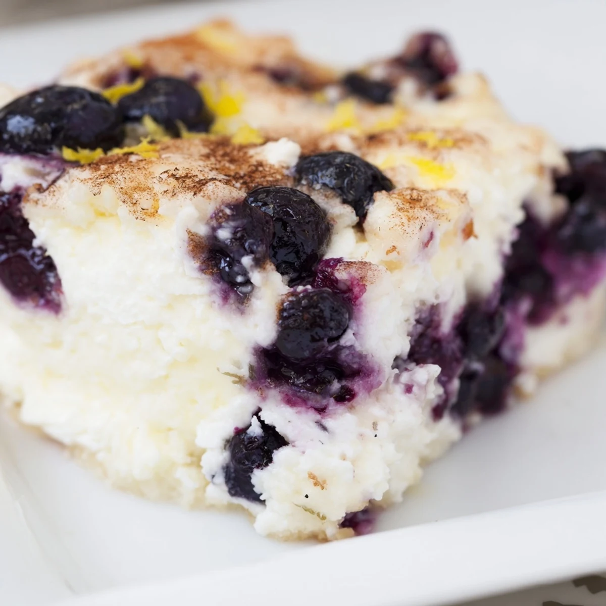Blueberry Cottage Cheese Bake