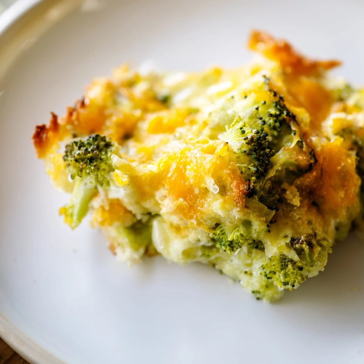 Cheesy Broccoli Casserole Bites, golden-brown and bubbling, fresh from the oven, ready to serve as an appetizer.