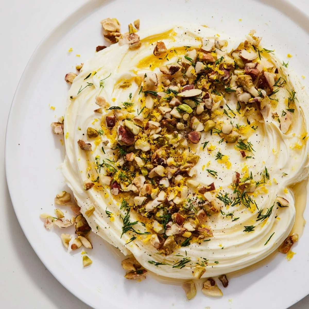 Creamy Butter Board Charcuterie with toasted nuts, herbs, and lemon zest; perfect party appetizer.