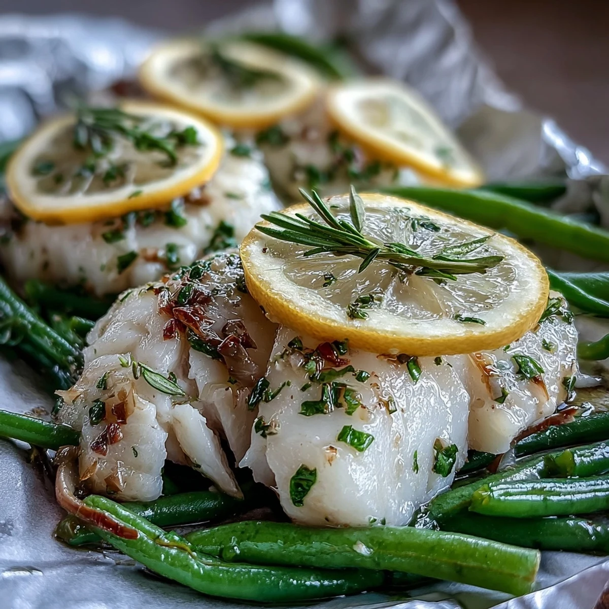 Lemon Garlic Tilapia Green Beans