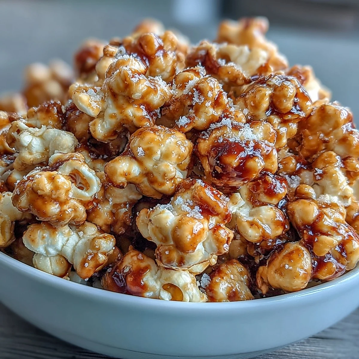 Truffle Oil Popcorn mit Parmesan und Knoblauch in einer Schüssel