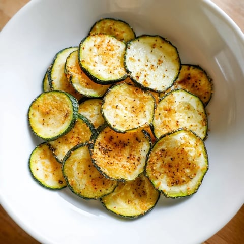 Golden, crispy zucchini chips, baked and seasoned to perfection, perfect crunchy snack for everyone.