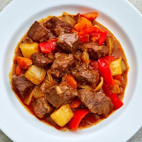 Here are the three ALT texts for the Hungarian Goulash Stew: