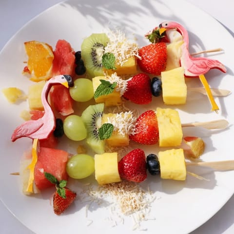 Flamingo bunte Fruchtspieße #82