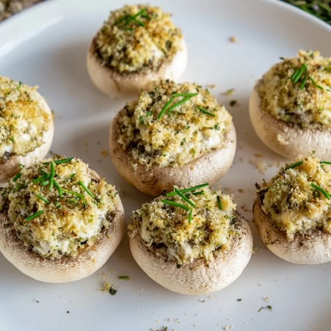Gefüllte Champignon Kappen Ring