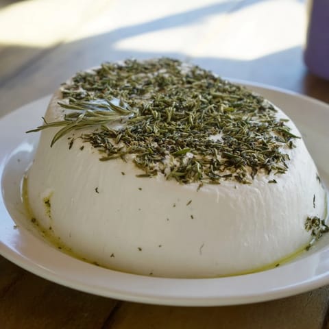 A close-up of The Victorian Cameo appetizer displays a striking cheese and olive tapenade visual contrast.