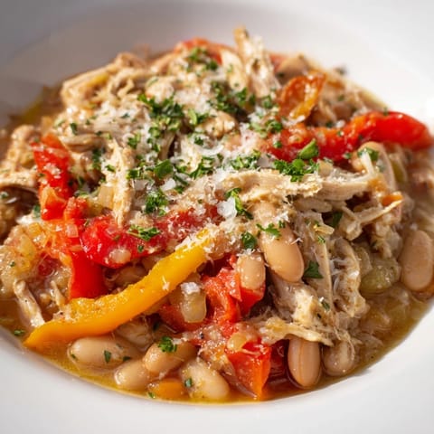 Weiße Bohnen geröstete Paprika #131