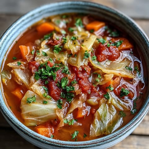 Klassische Kohlsuppe mit Gemüse
