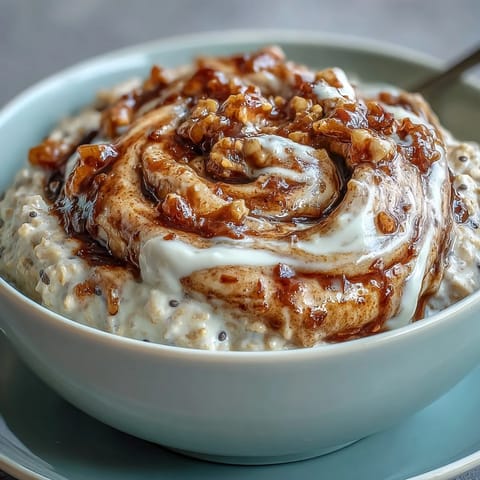 Protein Zimtschnecke Overnight Oats