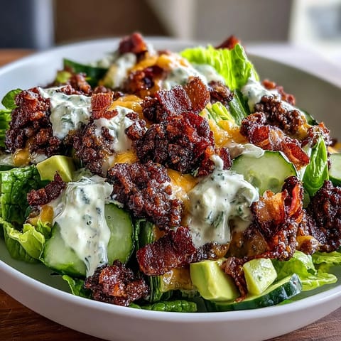 Keto Bacon Cheeseburger Salad