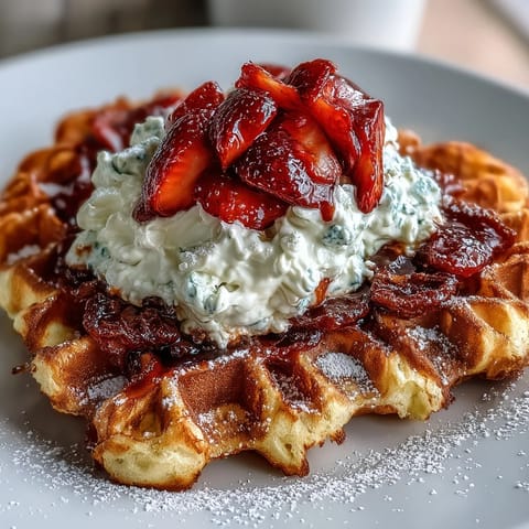 Erdbeer Herz Waffeln Quark #343