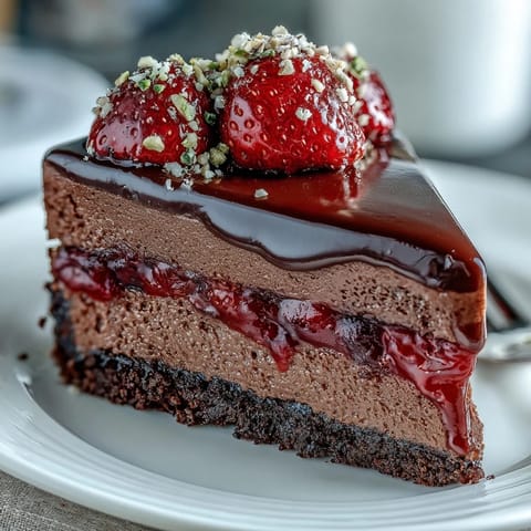 Köstliche Dubai-Schokoladen-Erdbeer-Cheesecake-Cups mit cremiger Füllung und frischen Früchten.