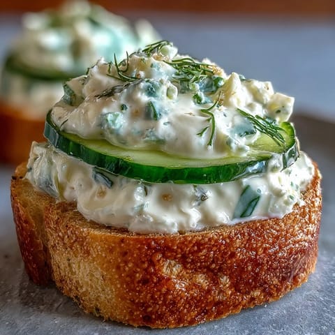 Klassische Benedictine-Canapés, ein leichter, cremiger Appetizer für Ihre Party.