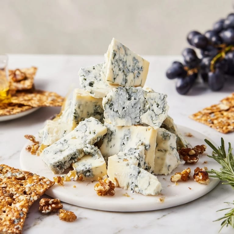 "A gourmet The Blue Ridge Mountains cheese appetizer with colorful grapes and artisan crackers for a treat."