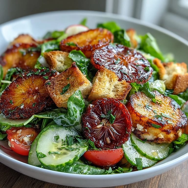 Ein bunter Levante-Salat mit saftigen Blood Orangen und einem würzigen Sumac-Dressing für US-Küchenliebhaber.