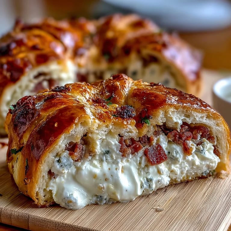 Herzhafter italienischer Osterkuchen mit goldener Kruste, gefüllt mit cremiger Ricotta und zarten Salami-Stücken.