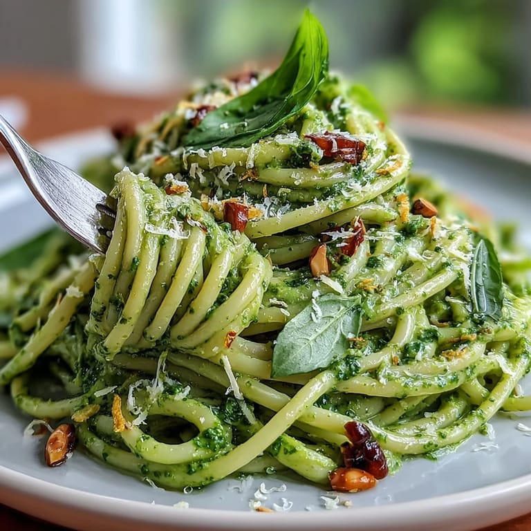 Leckere, cremige Avocado-Pesto-Pasta, schnell zubereitet ohne Kochen.