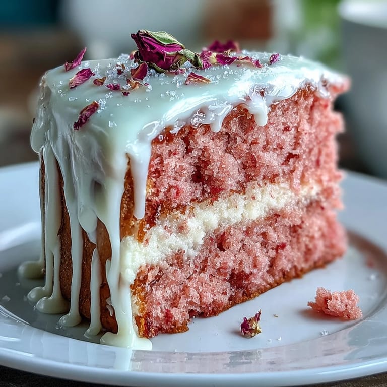 Festlicher Rosé Velvet Cake für Brautpartys, mit süßen Goldakzenten verziert.