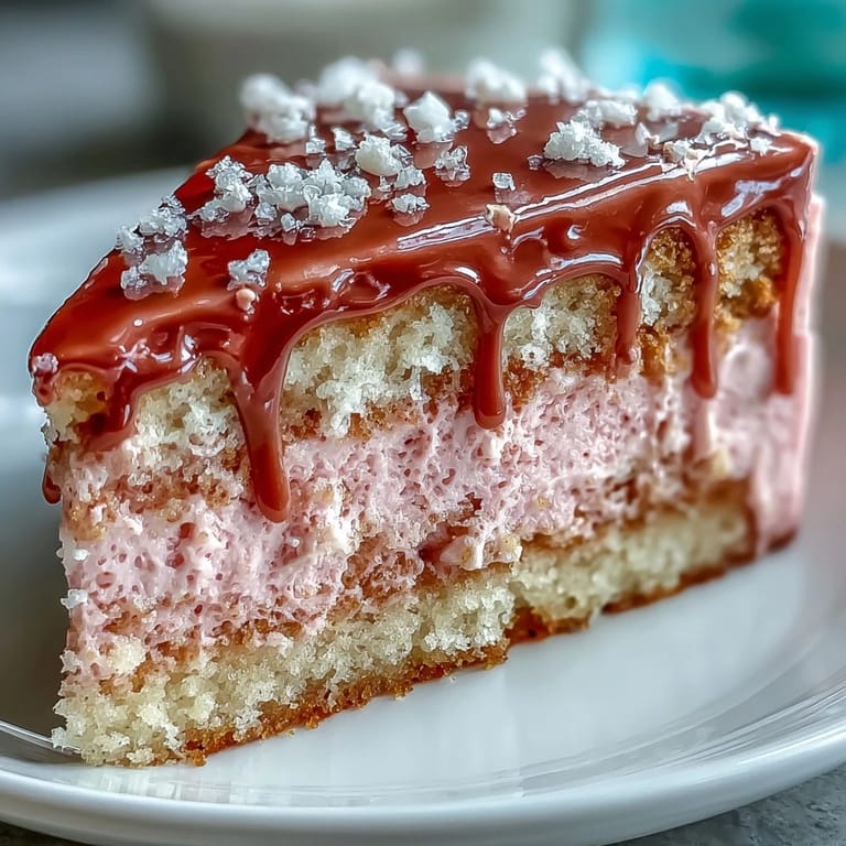 Rosa Samtkuchen mit Roséwein, verziert mit luxuriösem goldenem Drip.