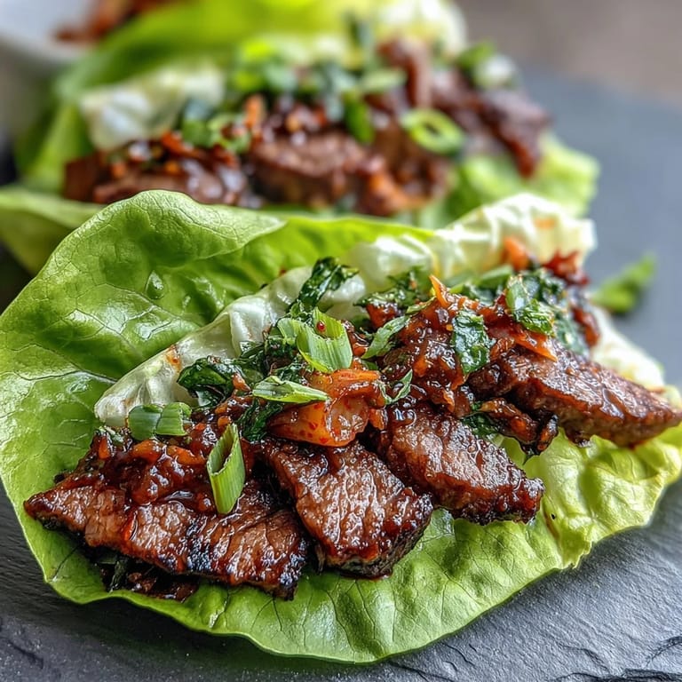 Saftiges, gegrilltes Korean BBQ Rindfleisch mit frischem Gemüse und Kimchi-Topping.