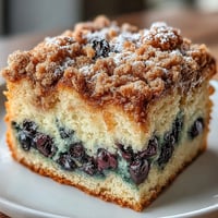 Hier sind drei eindeutige, SEO-optimierte ALT-Texte für das Bild des Lemon Blueberry Sourdough Coffee Cake Squares, jeweils 8–14 Wörter lang, natürlich formuliert und mit abwechslungsreicher Wortwahl: