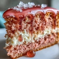 Rosa Samt-Hochzeitstorte mit goldenem Tropfen, zart, festlich und köstlich.